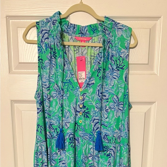 Lilly Pulitzer Dresses & Skirts - NWT Lilly Pulitzer Malone Maxi Dress cabana green keepin it real XXL